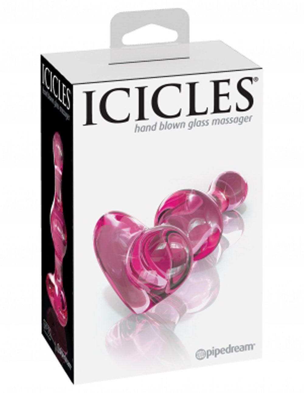 Icicles Pink Glass Massager Luxury Handcrafted Intimacy Toy