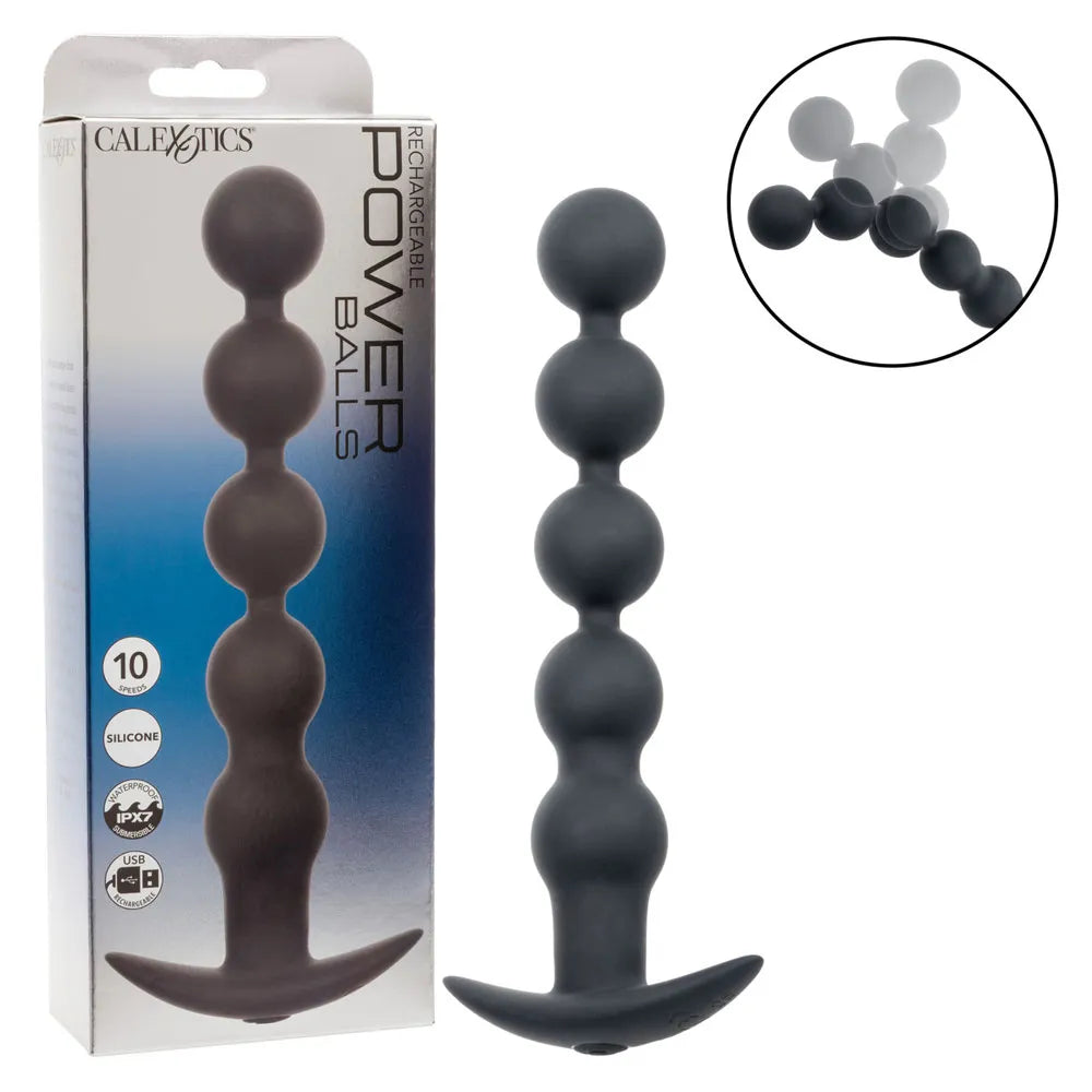 Rechargeable Power Balls (Black) – 5-Bead Pleasure Balls