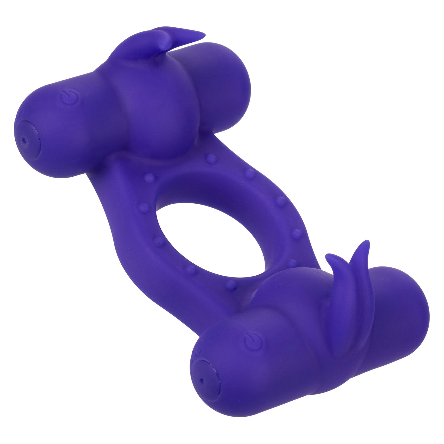 Silicone Triple Orgasm Enhancer in Purple with 12 Vibration Functions and Dual Independent Motors