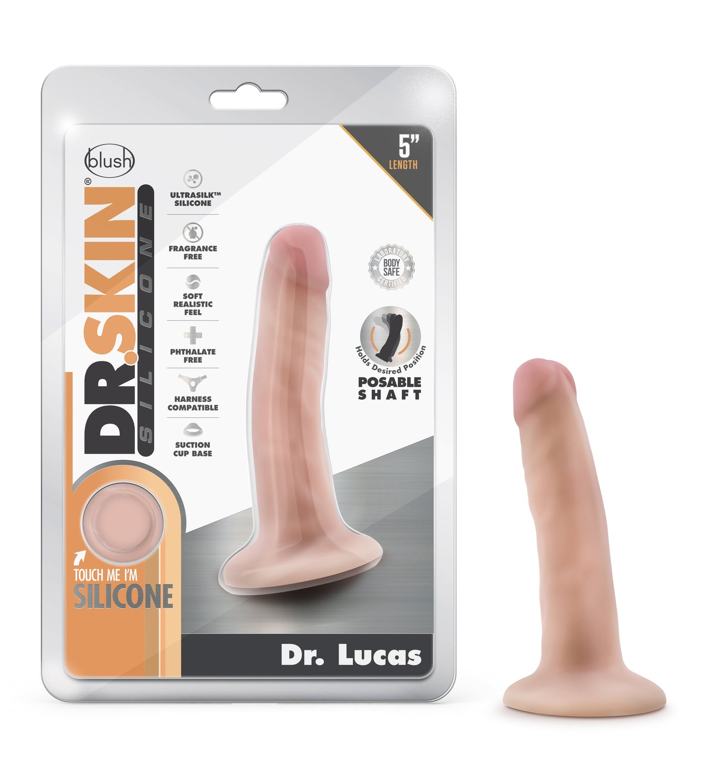 Dr. Skin Dr. Lucas – 14cm Realistic Silicone Dildo with Suction Cup