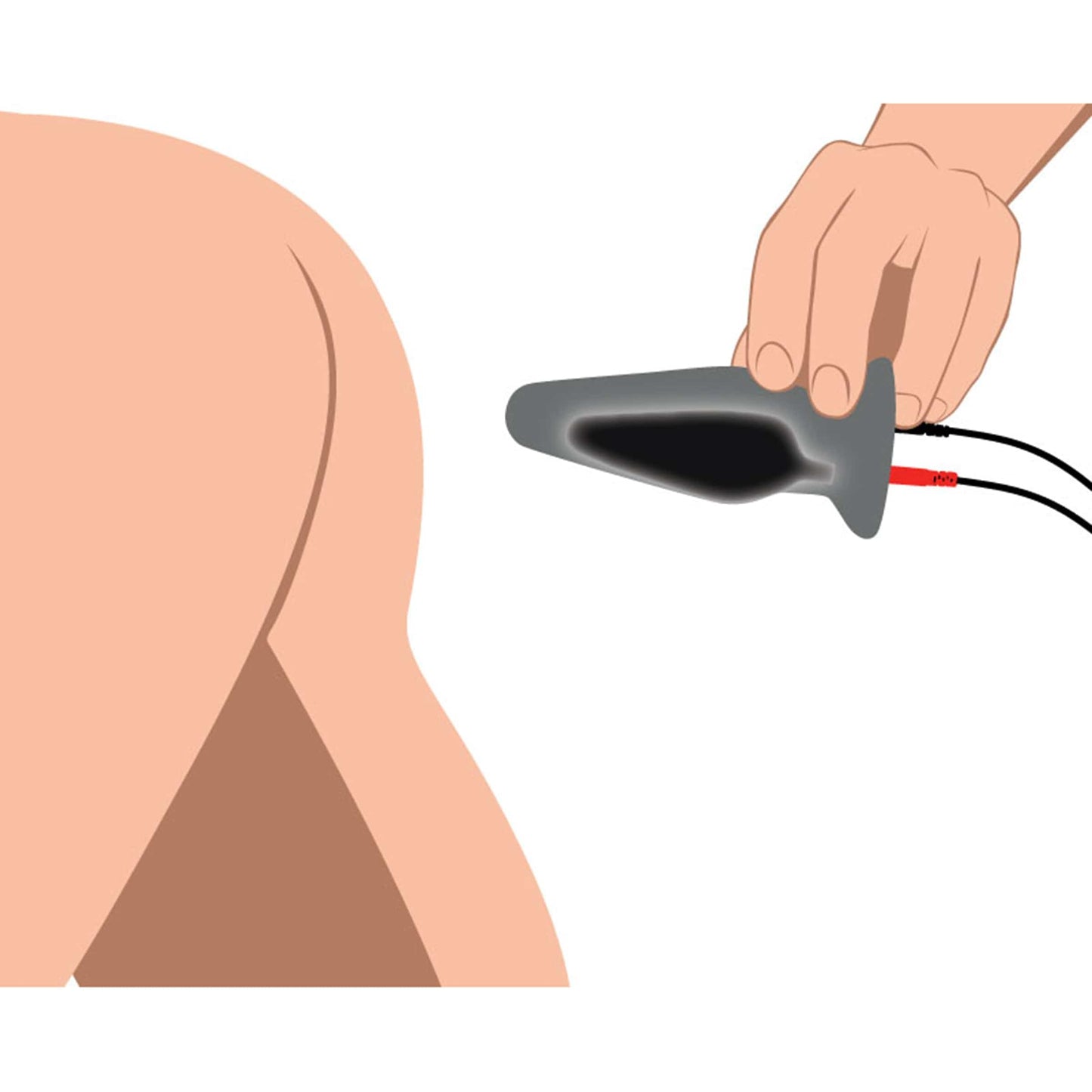Zeus Anal Amplifier Silicone Estim Plug for Electrifying Sensations