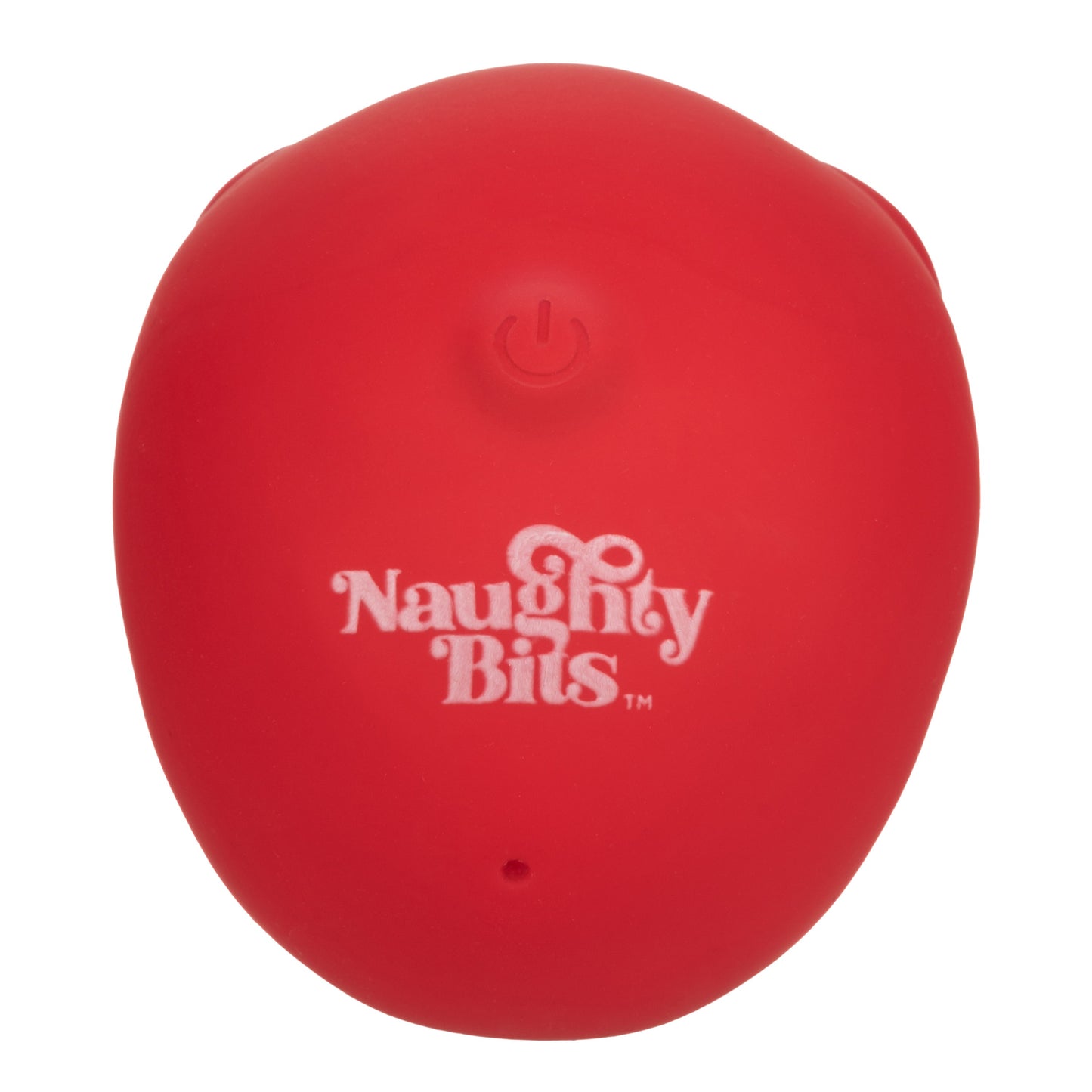 Naughty Bits Bone Head Handheld Massager Red Silicone with 10 Vibration Functions Waterproof Rechargeable