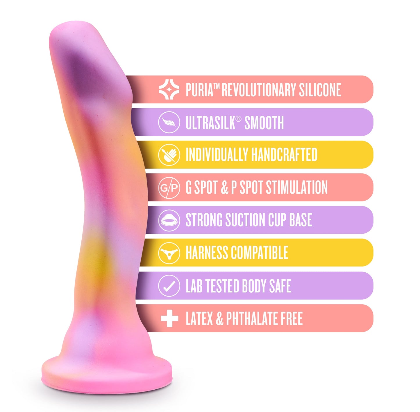 Avant Suns Out Pink Silicone 6.5 Inch Insertable Dildo