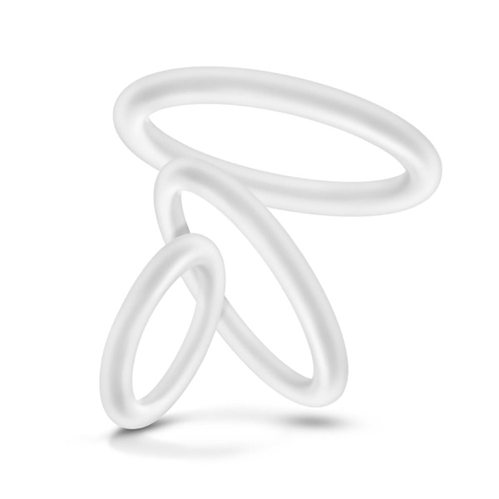 Performance Vs4 Pure Premium (White) – Silicone Cockring Set