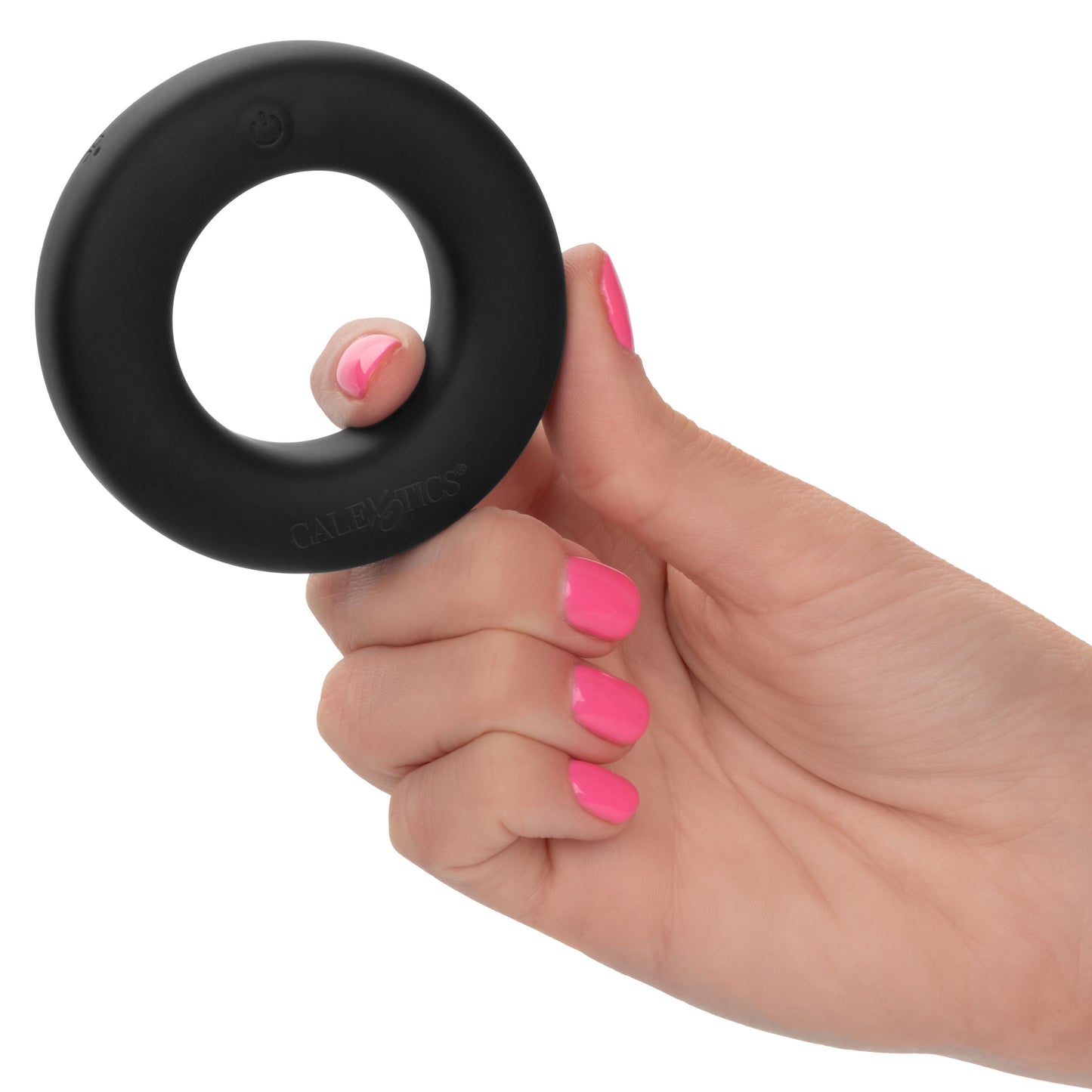 Link Up Optimum Black Dual-Density Silicone Vibrating Enhancer and Ultra-Soft Textured Support Ring