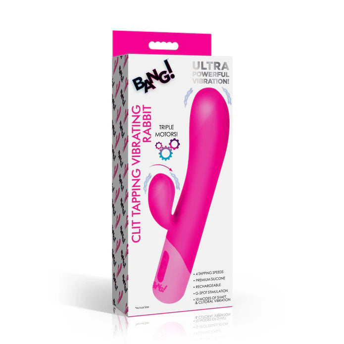 Clit Tapping Vibrating Rabbit (Pink) – Flexible Silicone Rabbit Vibrator
